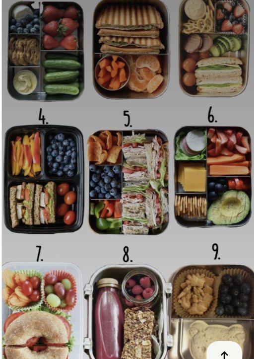 Nueve ideas de lonche para la semana